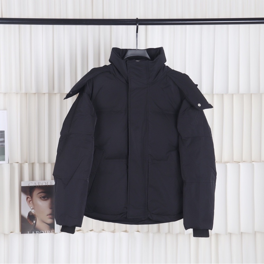 Ami Sleek Black Puffer Jacket